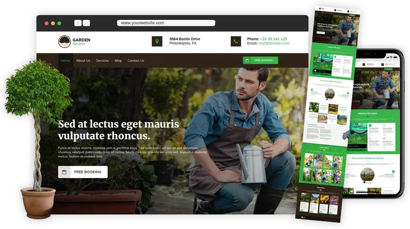 Landscaping and Gardener Website Design